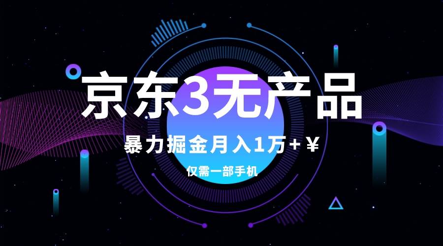京东3无产品维权，暴力掘金玩法，小白月入1w+（仅揭秘）-爱省资源网