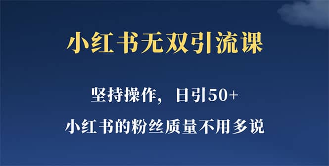 小红书无双课一天引50+女粉，不用做视频发视频，小白也很容易上手拿到结果-爱省资源网