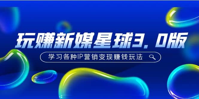 《玩赚新媒星球3.0版》学习各种IP营销变现玩法（价值498）-爱省资源网