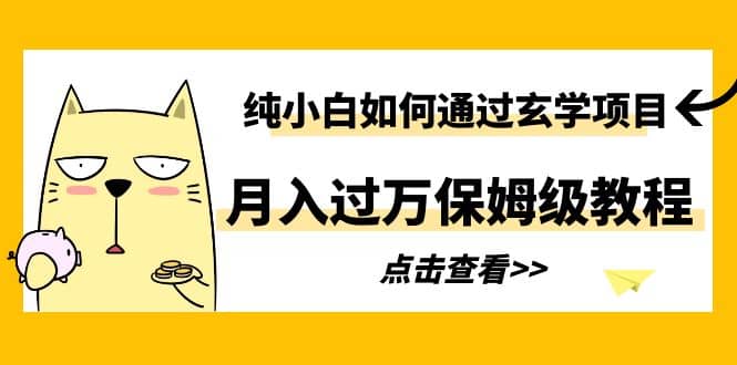 纯小白如何通过玄学项目月入过万保姆级教程-爱省资源网