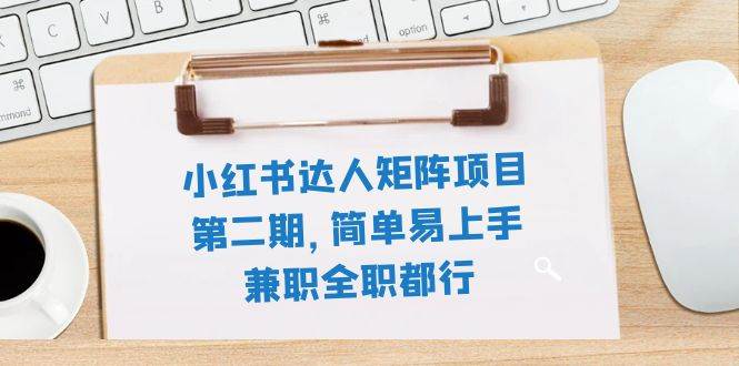 小红书达人矩阵项目第二期，简单易上手，兼职全职都行（11节课）-爱省资源网