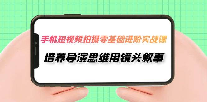 手机短视频拍摄-零基础进阶实操课，培养导演思维用镜头叙事（30节课）-爱省资源网