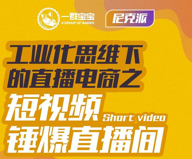 尼克派·工业化思维下的直播电商之短视频锤爆直播间，听话照做执行爆单-爱省资源网