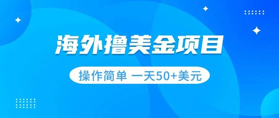 撸美金项目 无门槛  操作简单 小白一天50+美刀-爱省资源网