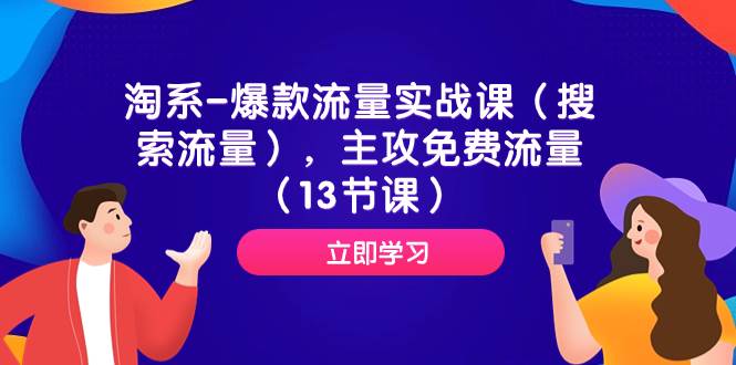 淘系-爆款流量实战课（搜索流量），主攻免费流量（13节课）-爱省资源网