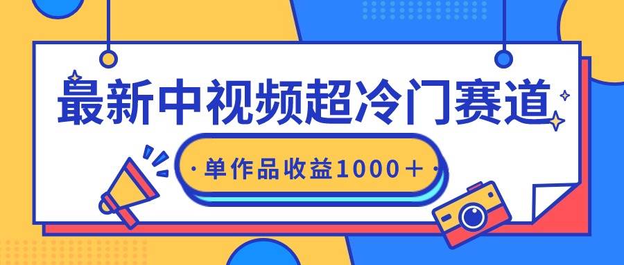 最新中视频超冷门赛道，轻松过原创，单条视频收益1000＋-爱省资源网