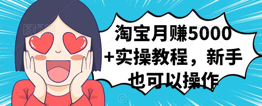 淘宝月赚5000+实操教程，新手也可以操作-爱省资源网