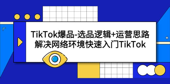 TikTok爆品-选品逻辑+运营思路：解决网络环境快速入门TikTok-爱省资源网