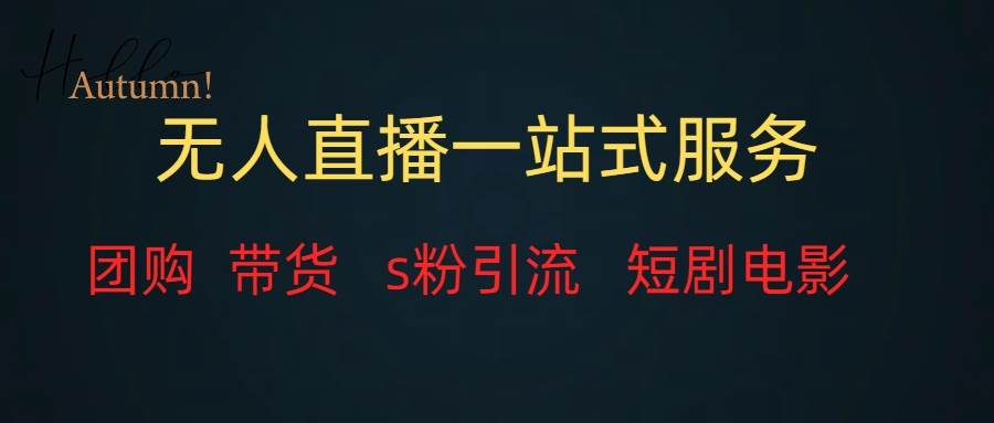 无人直播全套服务，变现稳定-爱省资源网
