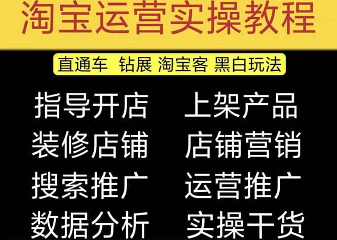 2023淘宝开店教程0基础到高级全套视频网店电商运营培训教学课程（2月更新）-爱省资源网