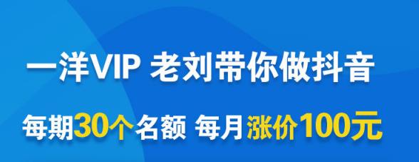 一洋电商抖音VIP，每月集训课+实时答疑+资源共享+联盟合作价值580元-爱省资源网