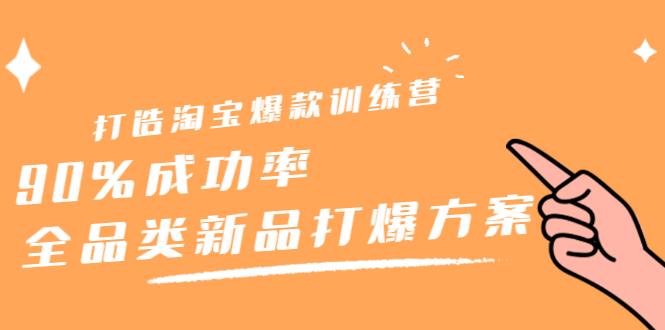 打造淘宝爆款训练营，90%成功率：全品类新品打爆方案-爱省资源网