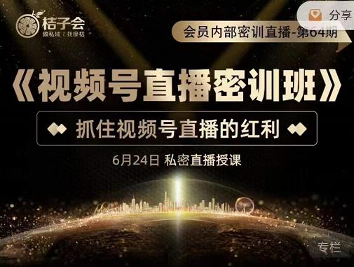 《视频号直播密训班》，抓住视频号直播的红利 价值12800-爱省资源网