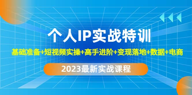 2023个人IP实战特训：基础准备+短视频实操+高手进阶+变现落地+数据+电商-爱省资源网