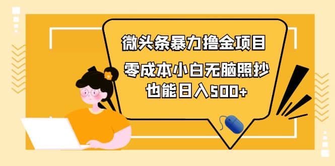 人人都能操作的微头条最新暴力撸金项目，零成本小白无脑搬运-爱省资源网