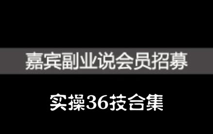 嘉宾副业说实操36技合集，价值1380元-爱省资源网