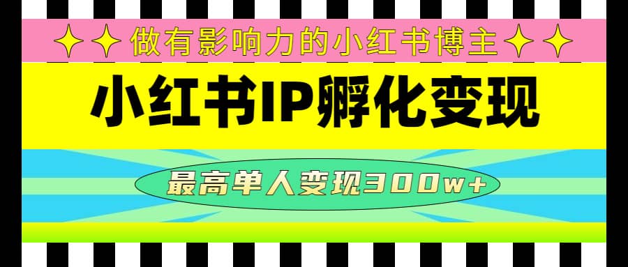 某收费培训-小红书IP孵化变现：做有影响力的小红书博主-爱省资源网
