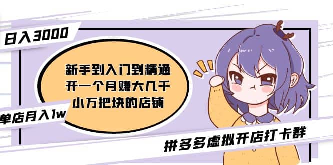 拼多多虚拟开店打卡群：新手到入门到精通-爱省资源网