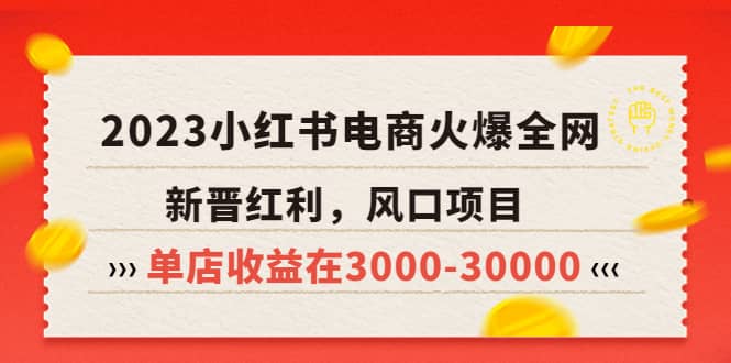 2023小红书电商火爆全网，新晋红利，风口项目，单店收益在3000-30000-爱省资源网