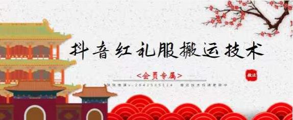抖音红礼服搬运技术，最近很火的搬运方法，外面收大几百-爱省资源网