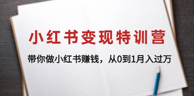 小红书变现特训营：带你做小红书项目-爱省资源网
