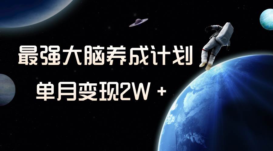 冷门虚拟项目，最强大脑养成计划，一个月变现2W＋-爱省资源网