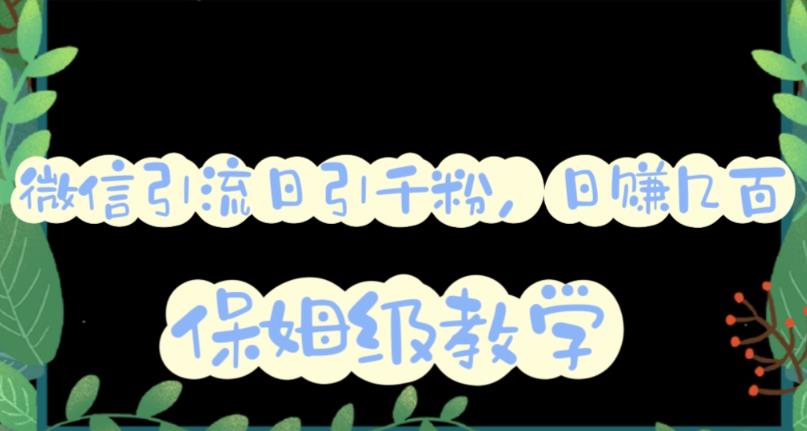 微信互推圈半自动引流方案，矩阵操作日引千人思路【详细视频教程】-爱省资源网
