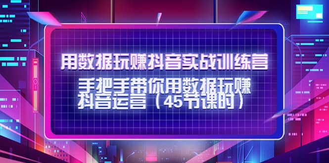 用数据玩赚抖音实战训练营：手把手带你用数据玩赚抖音运营（45节课时）-爱省资源网