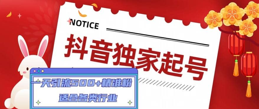 抖音独家起号，适合各类行业（9节视频课）-爱省资源网