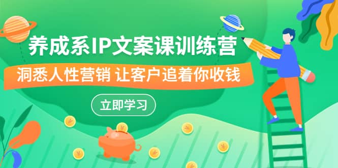 养成系-IP文案课训练营，文案心法的天花板 洞悉人性营销 让客户追着你收钱-爱省资源网