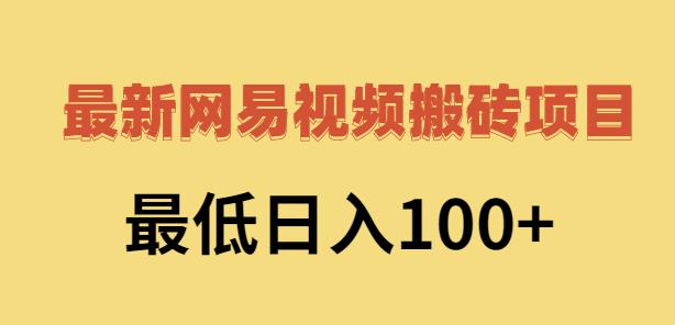 2022网易视频搬砖赚钱，日收益120（视频教程+文档）-爱省资源网