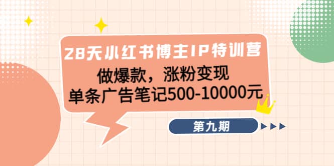 28天小红书博主IP特训营《第9期》-爱省资源网