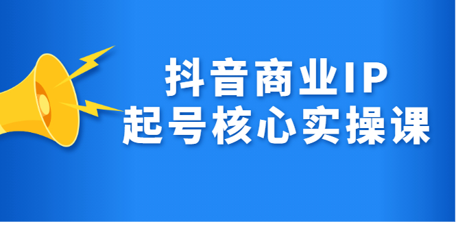 抖音商业IP起号核心实操课，带你玩转算法，流量，内容，架构，变现-爱省资源网