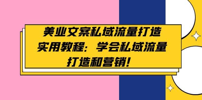 美业文案私域流量打造实用教程：学会私域流量打造和营销-爱省资源网