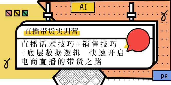 直播带货实训营：话术技巧+销售技巧+底层数据逻辑 快速开启直播带货之路-爱省资源网