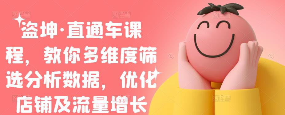 盗坤·直通车课程，教你多维度筛选分析数据，优化店铺及流量增长-爱省资源网