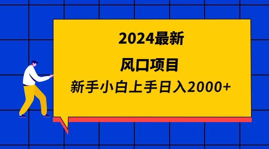 2024最新风口项目 新手小白日入2000+-爱省资源网