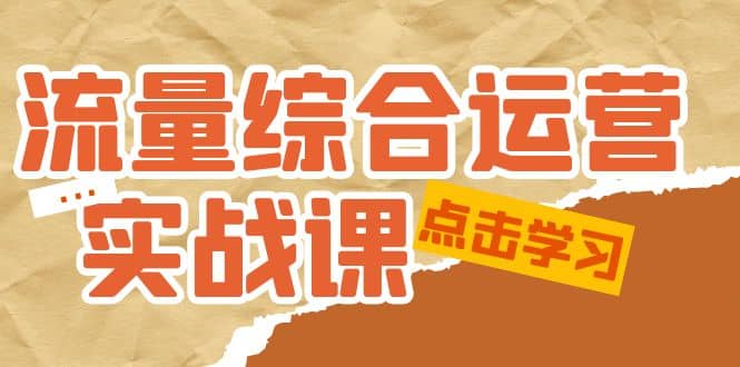 流量综合·运营实战课：短视频、本地生活、个人IP知识付费、直播带货运营-爱省资源网