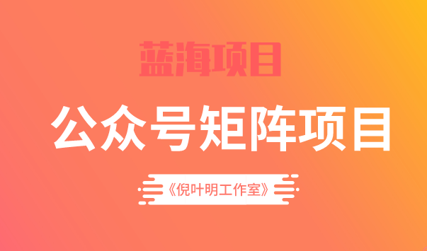 蓝海公众号矩阵项目训练营，0粉冷启动，公众号矩阵账号粉丝突破30w-爱省资源网