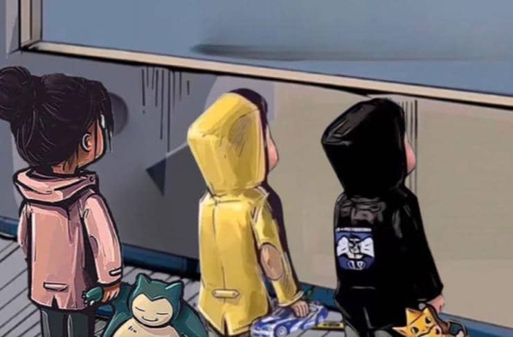 橱窗看车男孩汽车头像制作项目-爱省资源网