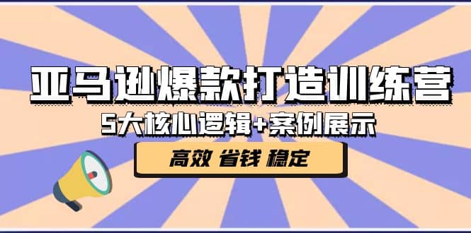 亚马逊爆款打造训练营：5大核心逻辑+案例展示 打造爆款链接 高效 省钱 稳定-爱省资源网