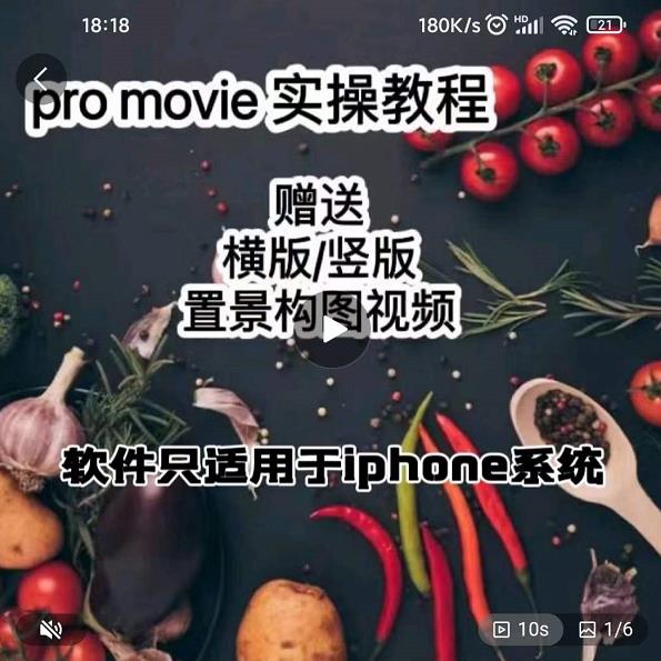 漆十二美食摄影，25​节promovie实操高手课节-爱省资源网