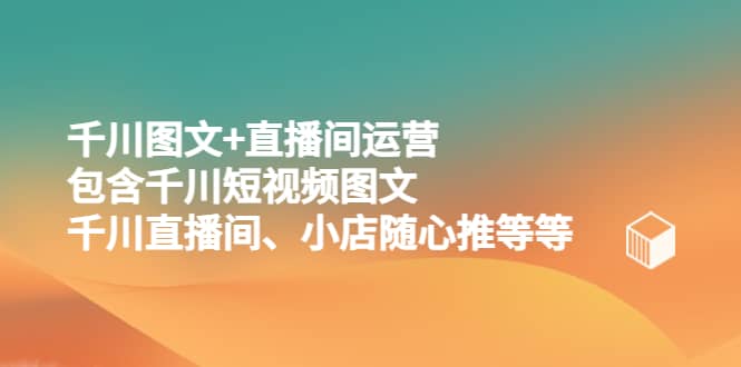 千川图文+直播间运营，包含千川短视频图文、千川直播间、小店随心推等等-爱省资源网