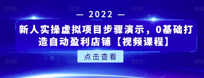 新人实操虚拟项目步骤演示，0基础打造自动盈利店铺【视频课程】-爱省资源网