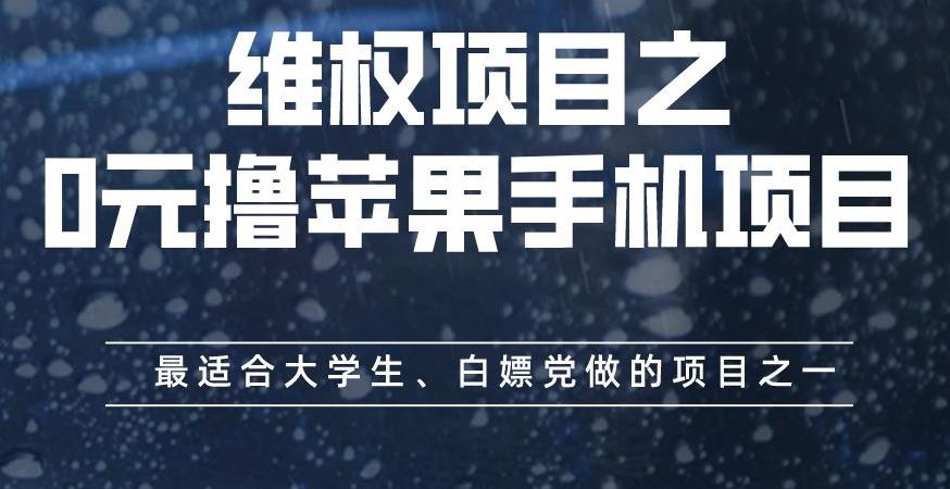 维权项目之0元撸苹果手机项目，最适合大学生、白嫖党做的项目之一【揭秘】-爱省资源网