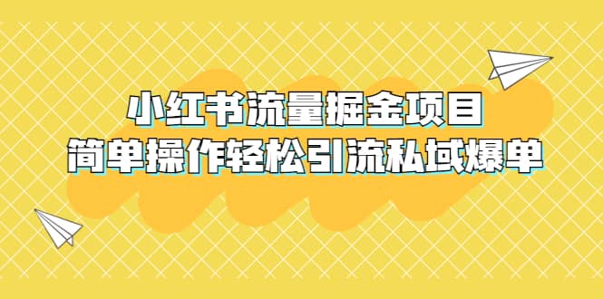 外面收费398小红书流量掘金项目，简单操作轻松引流私域爆单-爱省资源网