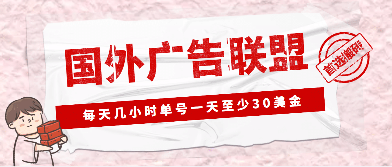 外面收费1980最新国外LEAD广告联盟搬砖项目，单号一天至少30美元(详细教程)-爱省资源网