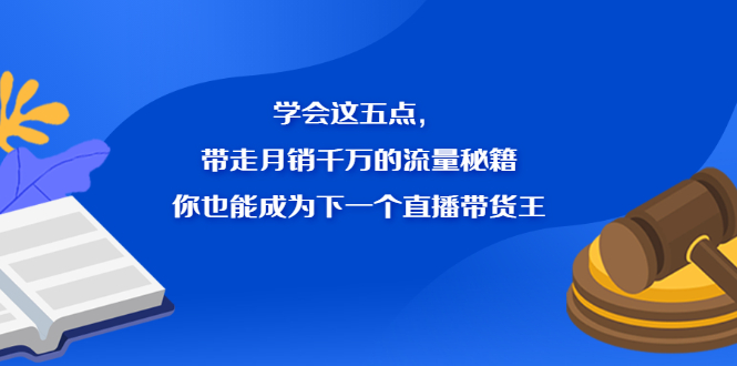 学会这五点，带走月销千万的流量秘籍，你也能成为下一个直播带货王-爱省资源网