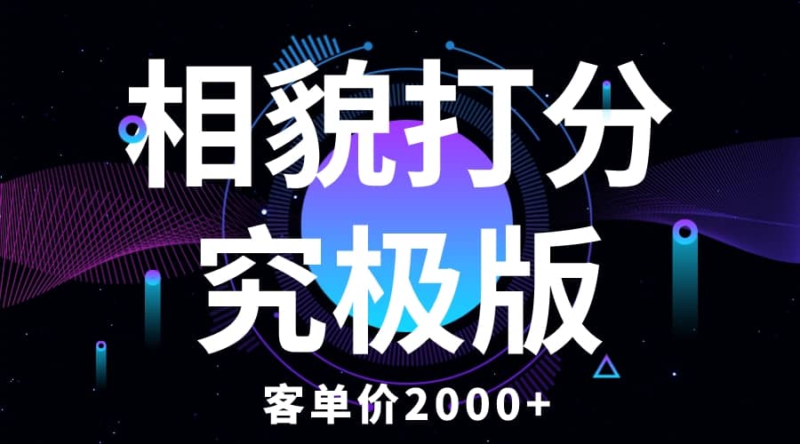 相貌打分究极版，客单价2000+纯新手小白就可操作的项目-爱省资源网