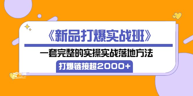 《新品打爆实战班》一套完整的实操实战落地方法，打爆链接超2000+（38节课)-爱省资源网